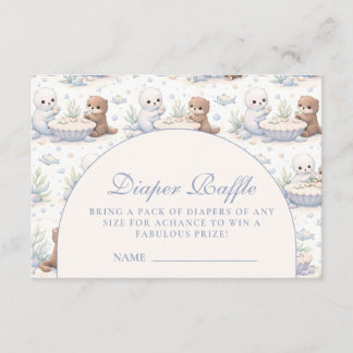 Underwater Sea Creatures Diapper Raffle Enclosure Card