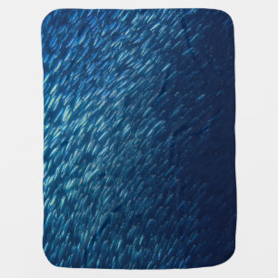 Underwater Sea Fish School Abstract Baby Blanket
