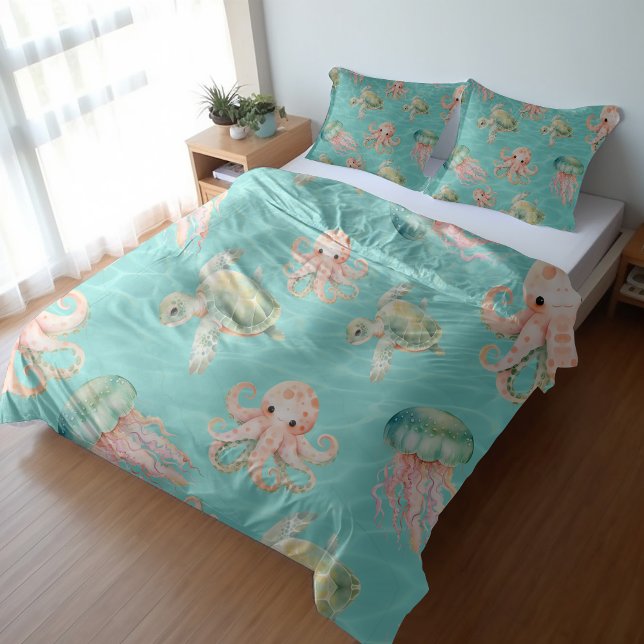 Underwater Sea Life Duvet Cover (Creator Uploaded)