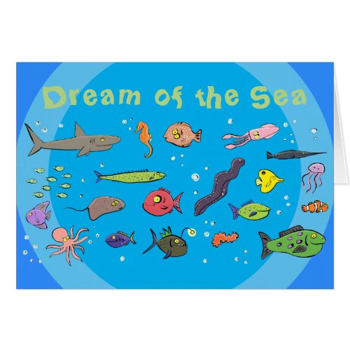 Underwater sea life funny cartoon