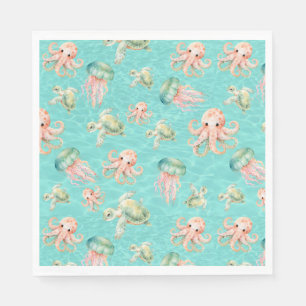 Underwater Sea Life  Napkins