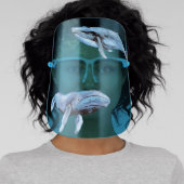 Underwater Sea Life Whale Face Shield (Insitu)