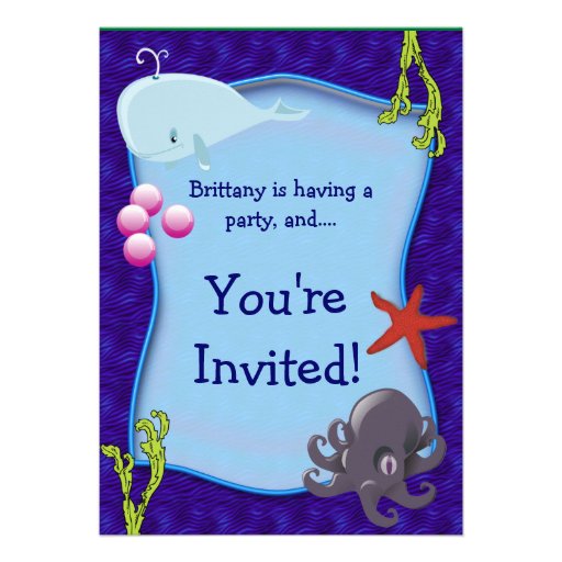 Underwater Birthday Invitations 10