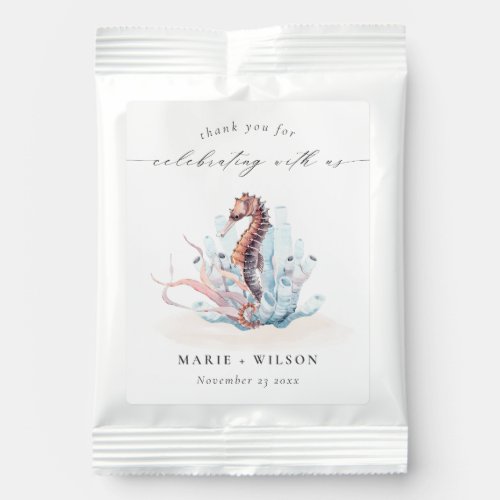 Underwater Seahorse Seaweed Coral Wedding Margarita Drink Mix