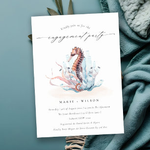 Underwater Seahorse Seaweed Engagement Invite