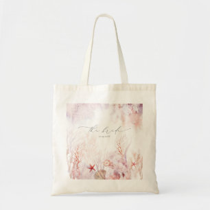 Underwater Seaweed   Seashell Bridal Shower Tote Bag
