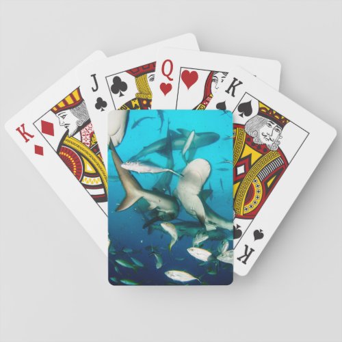 Underwater Shark Frenzy Playing Cards