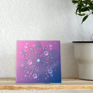 Underwater Shiny Elegant Luxurious Royal Mandala Ceramic Tile