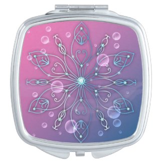 Underwater Shiny Elegant Luxurious Royal Mandala  Compact Mirror