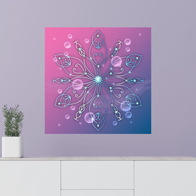 Underwater Shiny Elegant Luxurious Royal Mandala  Poster (Creator Uploaded)