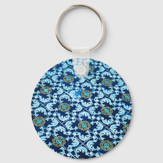 Underwater Spanish Tile Keychain (Front)