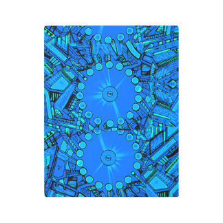 Underwater Spire Circles Metal Print