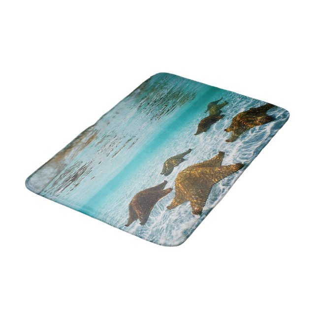 Underwater Starfish Bath Room Rug Mat Home Decor (Angled)