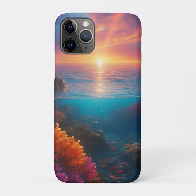 Underwater Sunset Tropical 1 Case-Mate iPhone Case (Back)