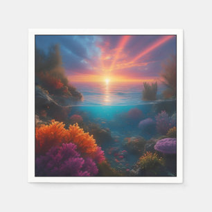 Underwater Sunset Tropical 1 Napkins