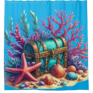 "Underwater Treasure" Shower Curtain