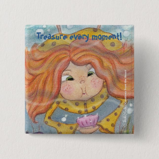 Underwater Treasures Pinback Button (Front)