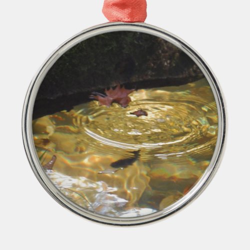 Underwater Trout feeding in Smoky Mountain creek Metal Ornament