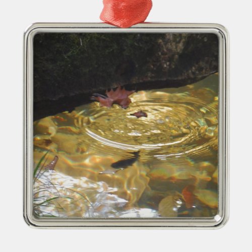 Underwater Trout feeding in Smoky Mountain creek Metal Ornament