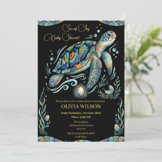 Underwater Turtle Party Invitation