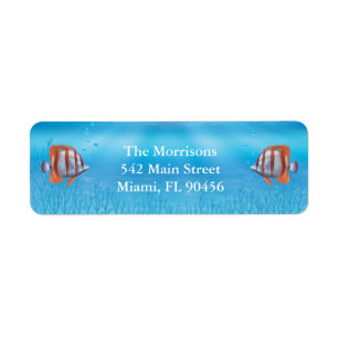 Fish Return Address Labels | Zazzle
