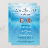 Underwater Two Less Fish in the Sea Couple's Showe Invitation (Front/Back)