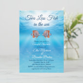 Underwater Two Less Fish in the Sea Couple's Showe Invitation (Standing Front)