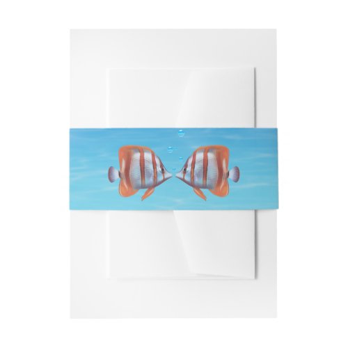 Underwater Two Less Fish in the Sea Invitation Belly Band