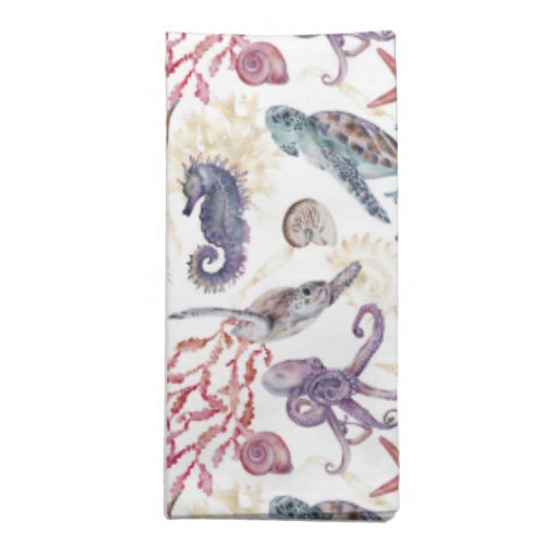 Underwater Watercolor Composition Series Design 1  Cloth Napkin