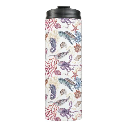 Underwater Watercolor Composition Series Design 1  Thermal Tumbler