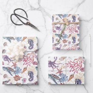 Underwater Watercolor Composition Series Design 1  Wrapping Paper Sheets