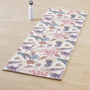 Underwater Watercolor Composition Series Design 1 Yoga Mat