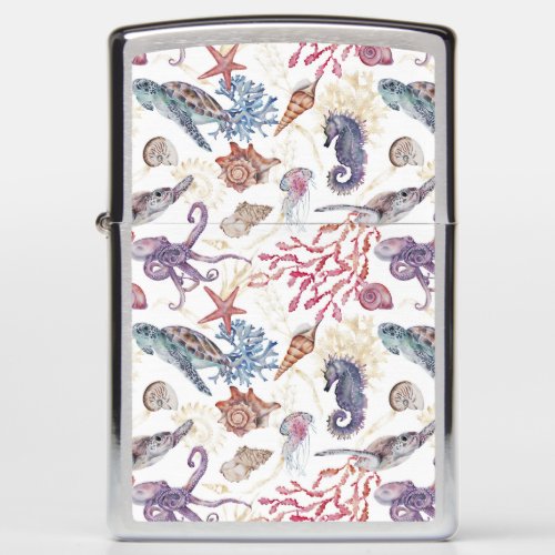 Underwater Watercolor Composition Series Design 1 Zippo Lighter