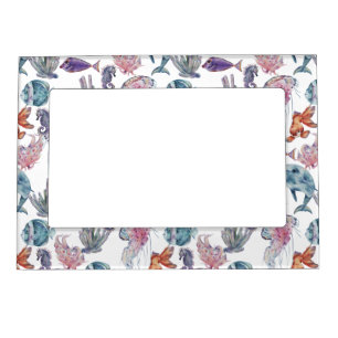Underwater Watercolor Composition Series Design 2 Magnetic Frame