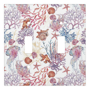 Underwater Watercolor Composition Series Design 3 Light Switch Cover
