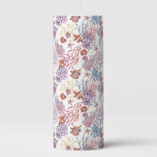 Underwater Watercolor Composition Series Design 3 Pillar Candle