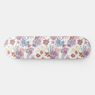 Underwater Watercolor Composition Series Design 3 Skateboard