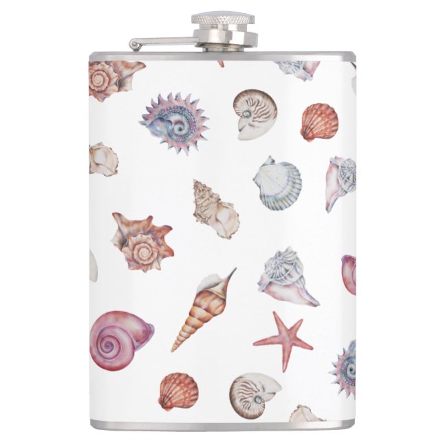 Underwater Watercolor Composition Series Design 4  Flask (Front)