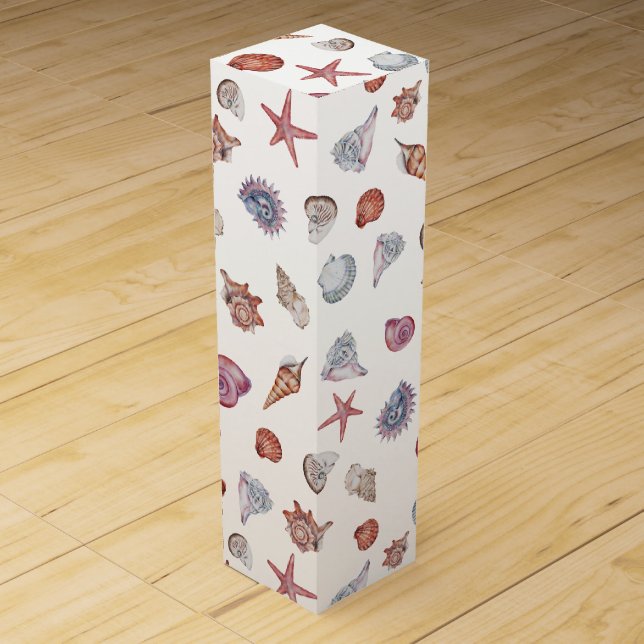 Underwater Watercolor Composition Series Design 4  Wine Box (Front)