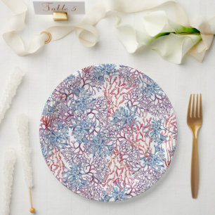Underwater Watercolor Composition Series Design 5 Paper Plates