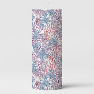 Underwater Watercolor Composition Series Design 5 Pillar Candle