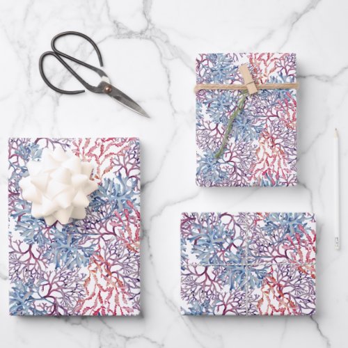 Underwater Watercolor Composition Series Design 5 Wrapping Paper Sheets