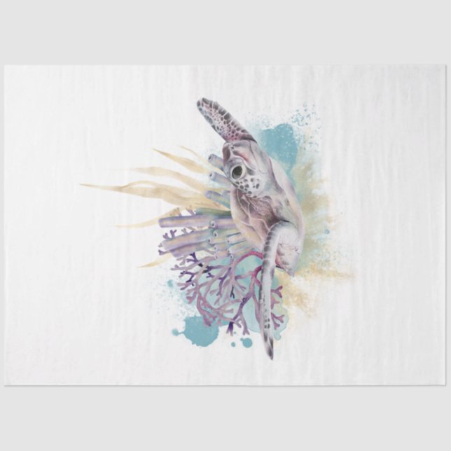 Underwater Watercolor Series Design 5 Tissue Paper (Front)