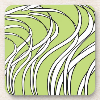 Underwater Wave lime green Beverage Coaster