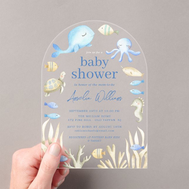Underwater Whimsy Baby Shower Invitation (Insitu (Handheld))