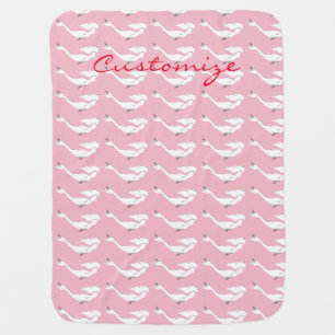Underwater White Mermaid Swimming Thunder_Cove Baby Blanket