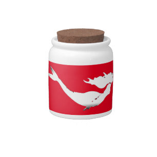 Underwater White Mermaid Swimming Thunder_Cove Candy Jar
