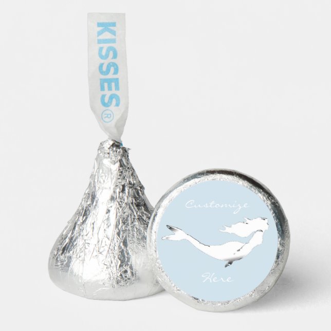 Underwater White Mermaid Swimming Thunder_Cove Hershey®'s Kisses® (Front)