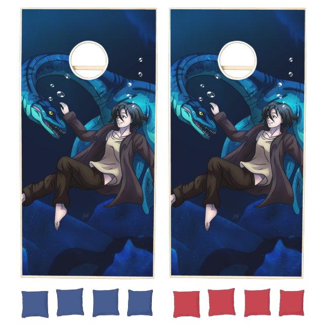 Underwater with a Plesiosaurus Cornhole Set (Set)