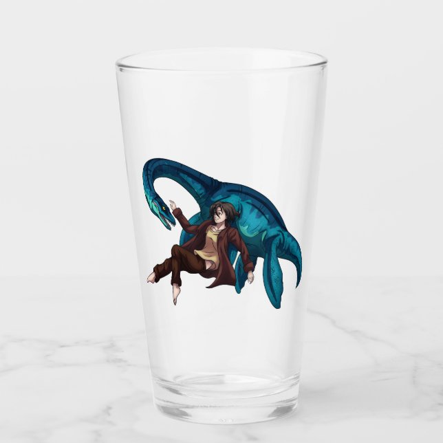 Underwater with a Plesiosaurus Glass (Front)